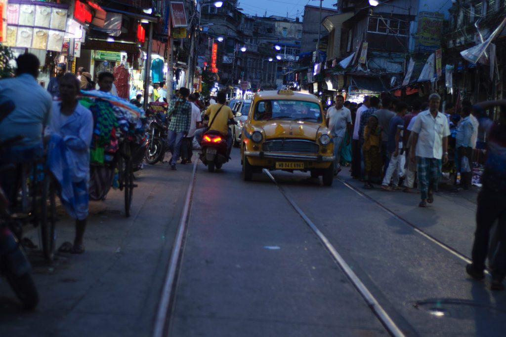 popular Kolkata yellow taxi on the streets