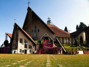 The beautiful structure of the Cathedral Church is visible from almost every part of the town.