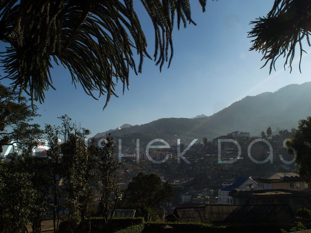 Kohima city view from World War II cemetery