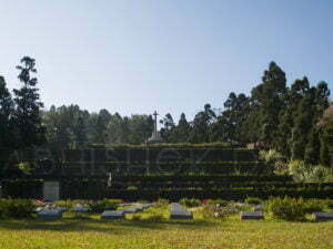 The peaceful tombstones of veteran war heroes of World War II rest at the centre of town, Kohima.