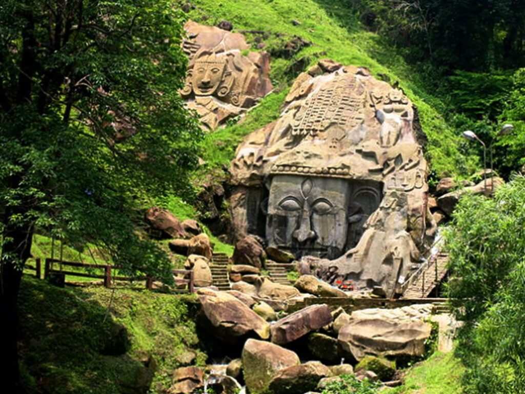 Unakoti is an important pilgrimage site for people who believe in Lord Shiva