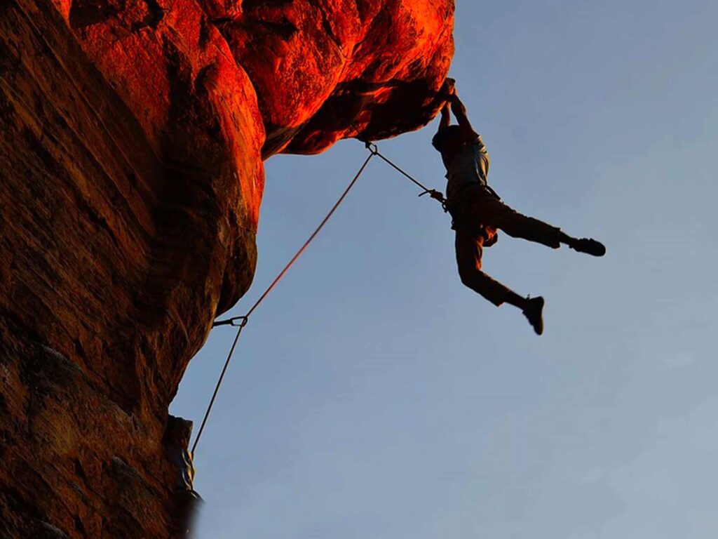 rock climbing in Indian Grand Canyon