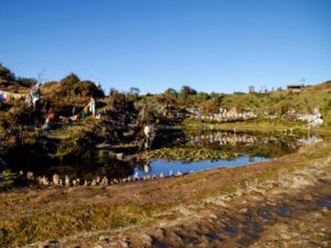 The Black Lake, Kala Pokhri. The third-day camping spot.