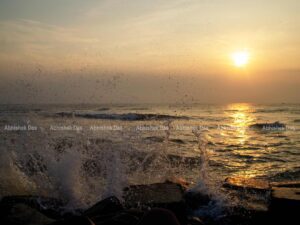 I placed myself perfectly at Rock Beach for the sunrise, soon the wait was over of watching the sun rising from the horizon was a sensational moment.