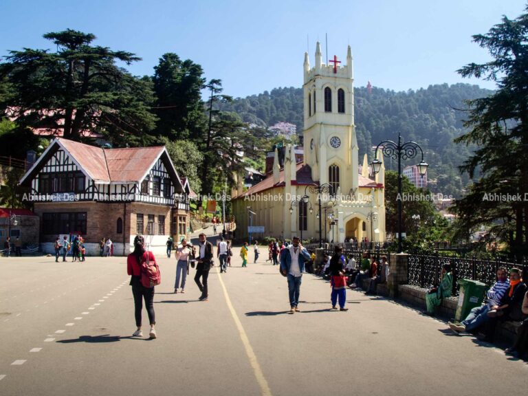 Shimla is known for its colonial-era architecture like the Mall Road
