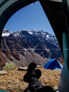The beauty of an alpine mountain zone, Dhunda, can be enjoyed after the thrilling climb of around two hours.