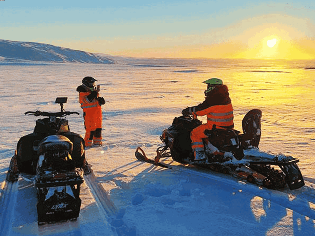 snowmobile to experience the exciting winter sports activity