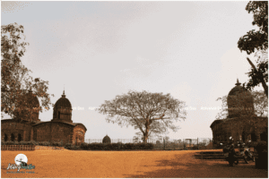 The two temples are considerably big and the same in size as, compared to the third one