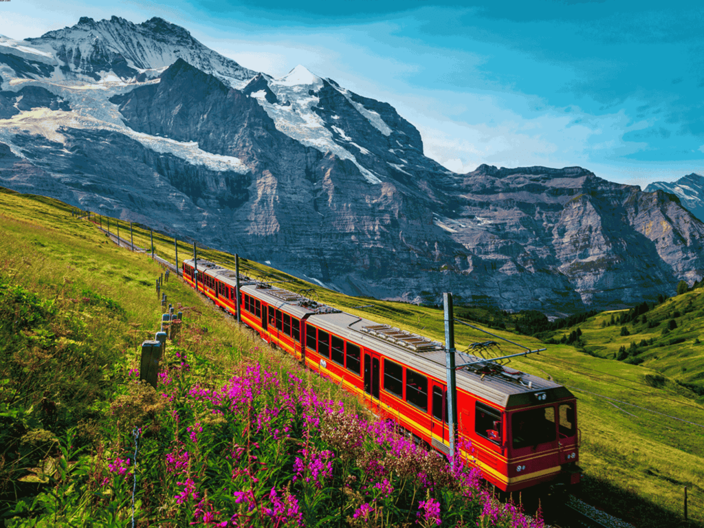 starting from Lucerne, you can take a train to Interlaken