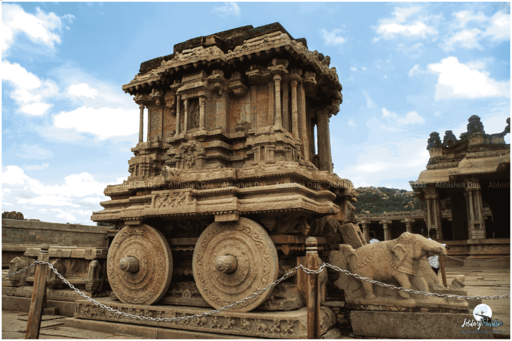 marvel at the majestic stone chariot,