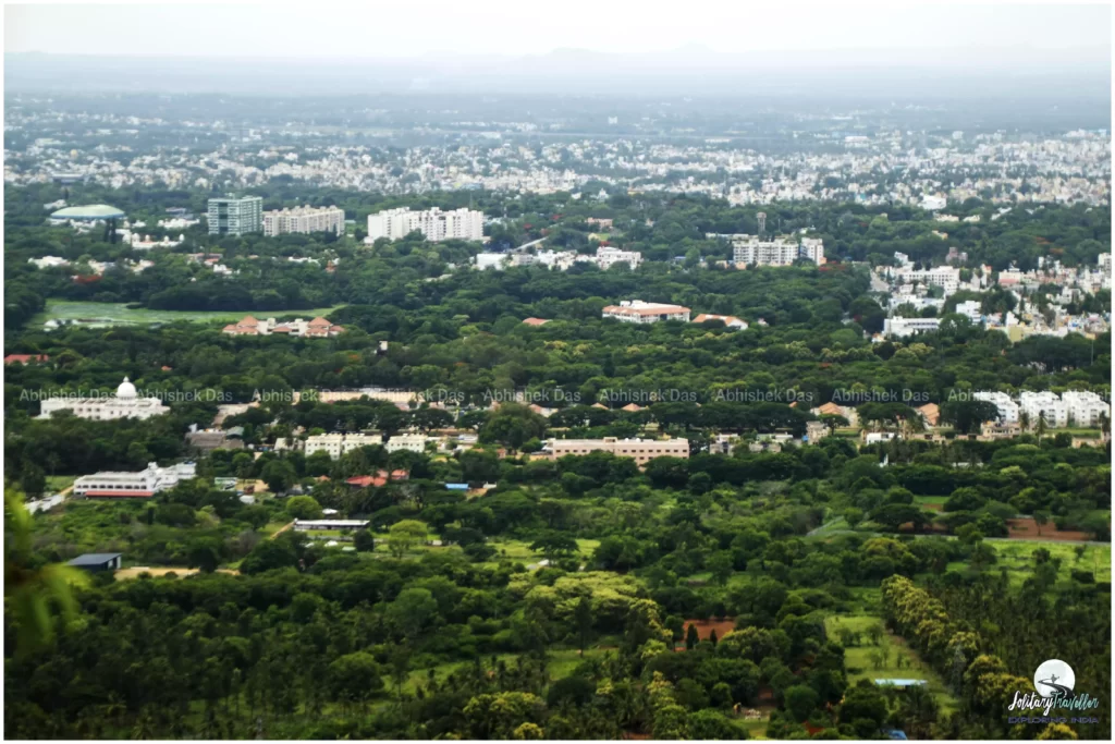 a complete panoramic view of the Mysore city.