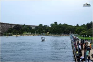 Brindavan Garden is beautifully landscaped and features various terraces, fountains, and flower beds.