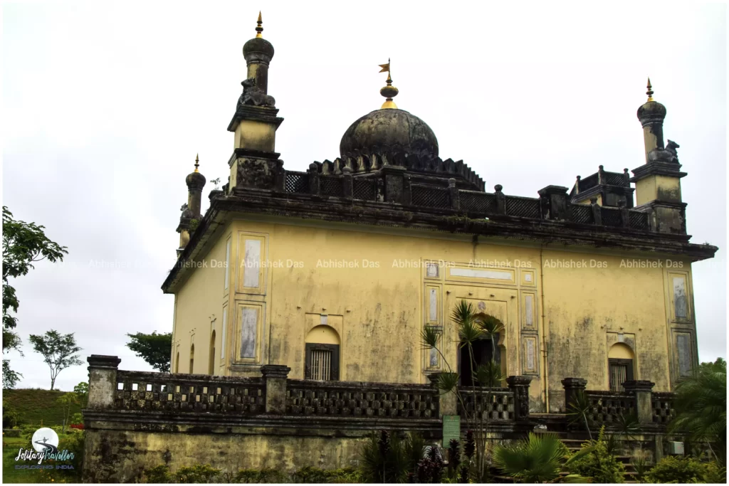 The entry gate, adorned with intricate carvings Raja Tomb Coorg