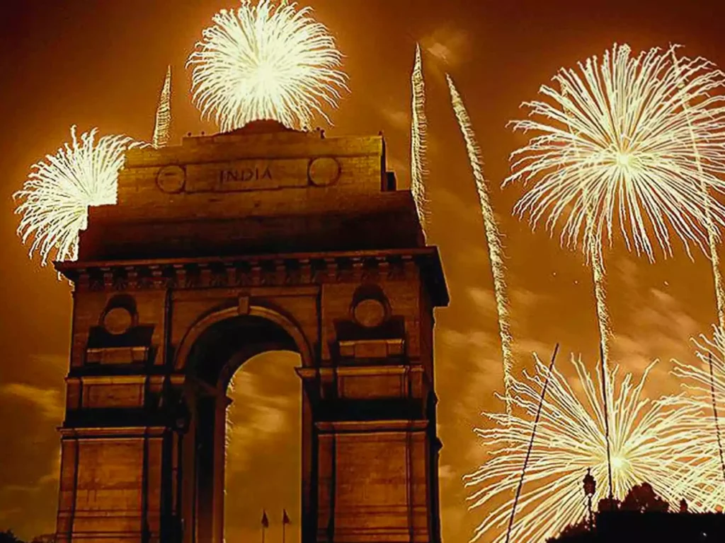 Delhi, transforms into a dazzling spectacle as it bids farewell to the old year