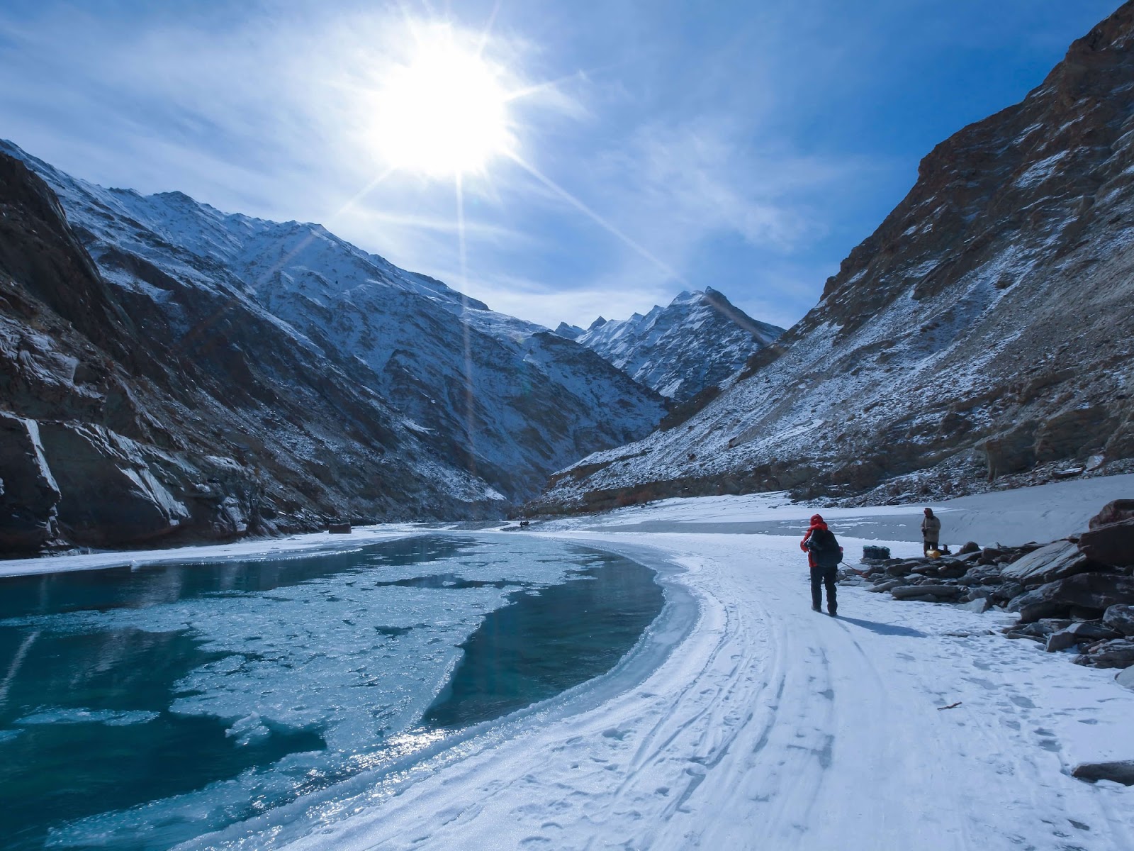 The Chadar Trek, sheet of ice that forms over the surface of River Zanskar