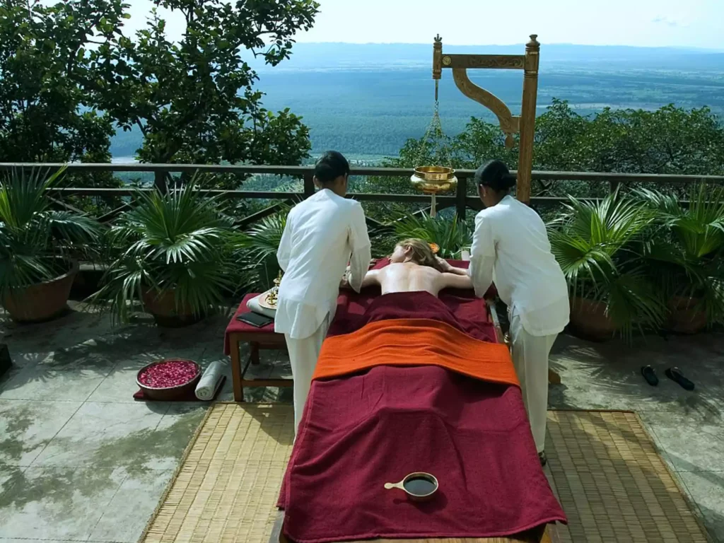 Ananda Resort located in the majestic Himalayas is a place where guests have the chance to participate in the wellness process by choosing various treatments like yoga, Ayurveda
