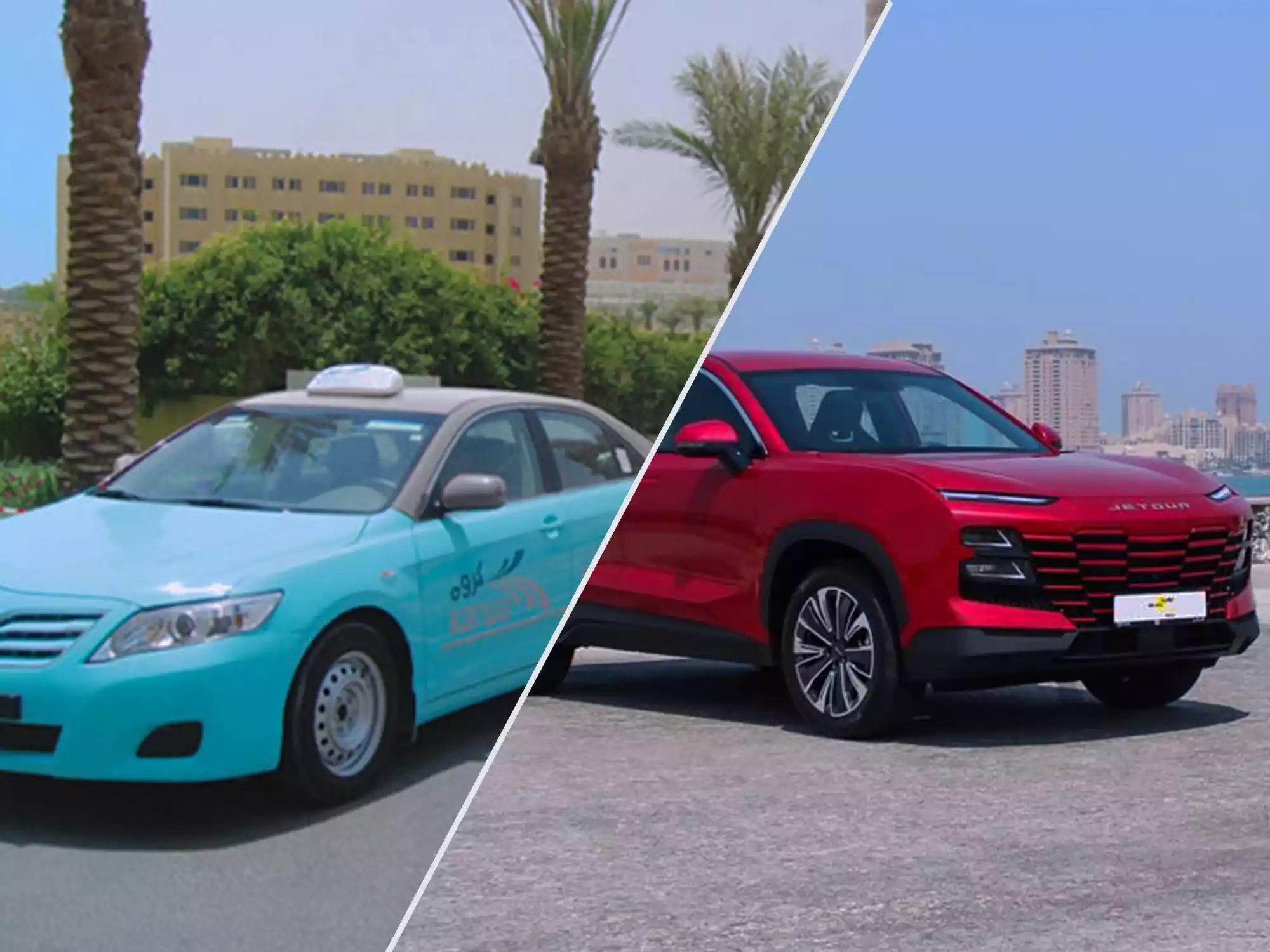 Rent a car in Qatar or take a Taxi