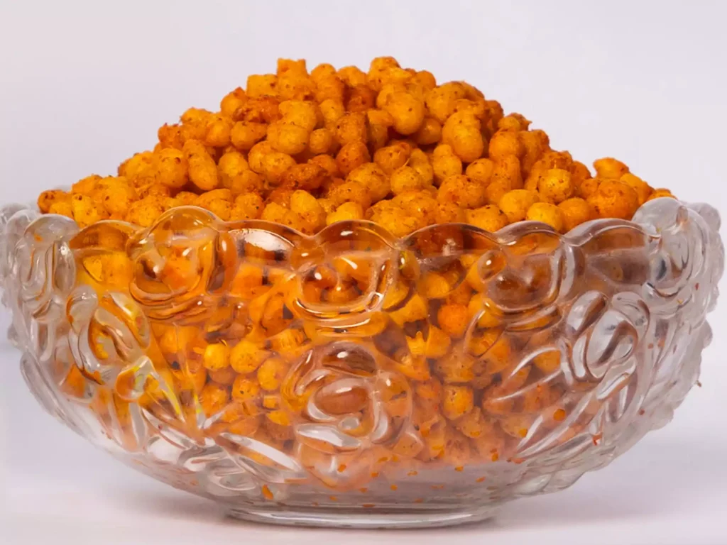 The sharp salty crunch with mild heat is what describes the flavours of this dish Bundi Namkeen