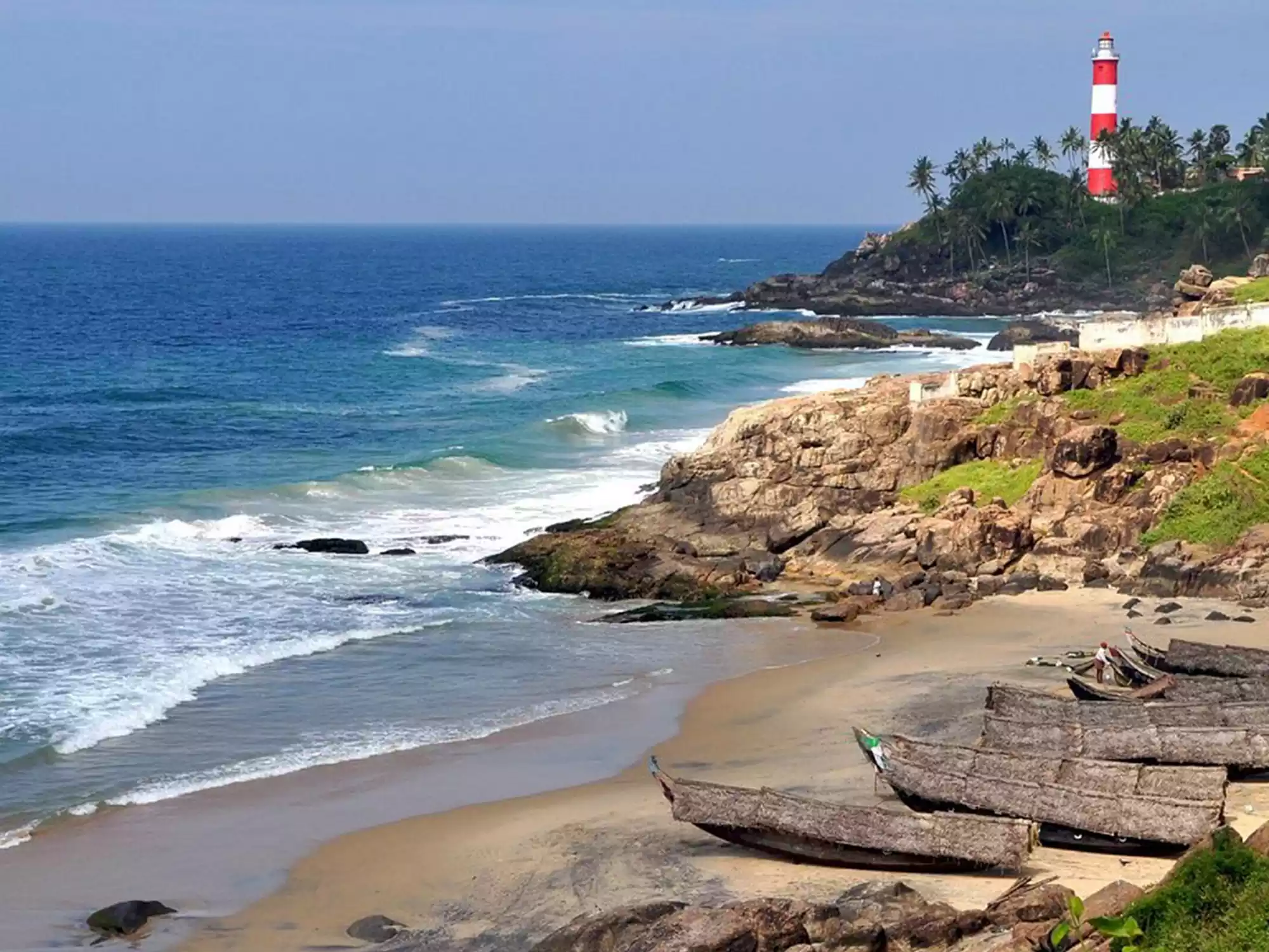Explore Kovalam as a serene beach destination in Kerala