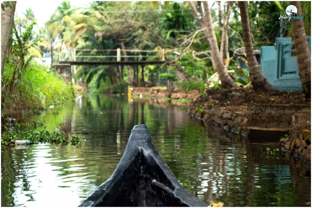 the tranquil backwaters at Kerala